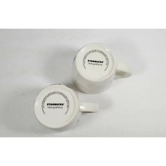 Starbucks Coffee Mugs Cup Pair 2017 Mermaid Siren 14 oz Ceramic 3 Sets Available - Picture 3 of 5